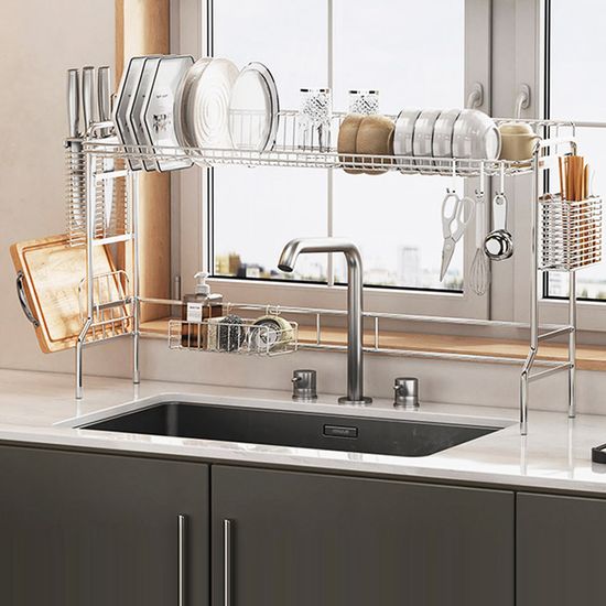 무타공 기둥형 스텐 설거지 그릇 식기 건조대 (대형)