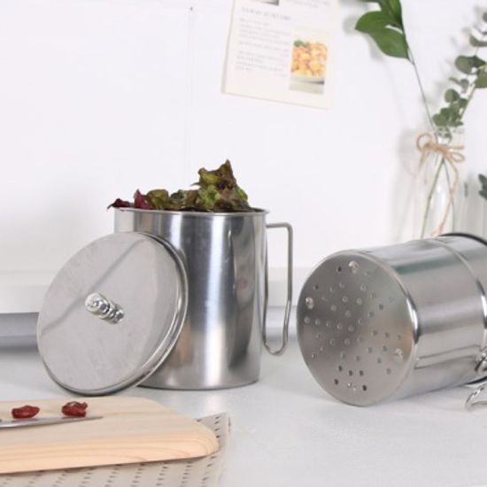 음식물 쓰레기통 혼합형(보관형+물빠짐형+뚜껑)