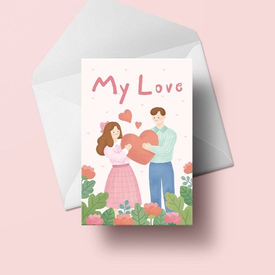 캘리그라피카드 NE2301 - MY LOVE 사랑카드 행복카드