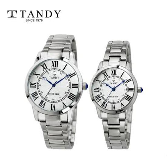 탠디 커플 메탈 손목시계 T-3714 화이트 남여세트