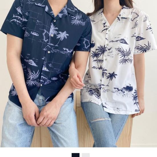 [시밀러]커플시밀러룩 하와이안셔츠