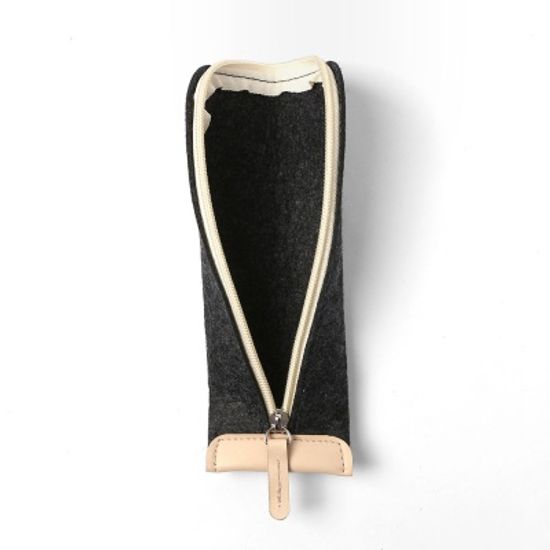 오펠트 오픈형 펜슬케이스 패브릭 지퍼필통 블랙