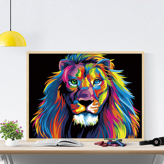 DIY 명화 그림그리기 세트 40x50 레인보우 사자