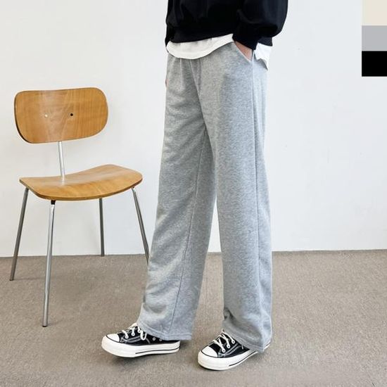 남자 기모 일자 팬츠 남성 겨울 바지