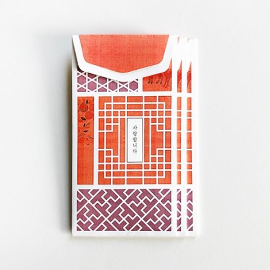 패턴 감사봉투 3장
