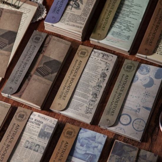 레트로 감성 다꾸 배경지 60매 골동품 서점 시리즈