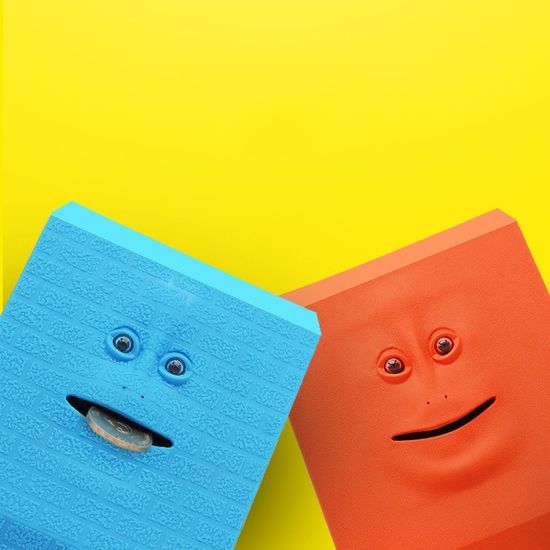 움직이는 얼굴 저금통 지능형 스마트 센서 동전저금통