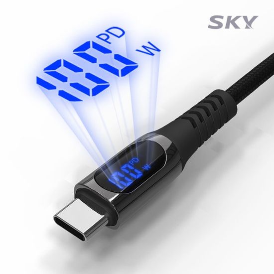 스카이 100W PD C to C타입 LED 고속충전 케이블