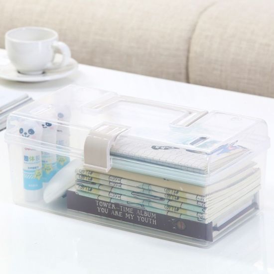 투명 손잡이 플라스틱 보관함 소(WEF1293)