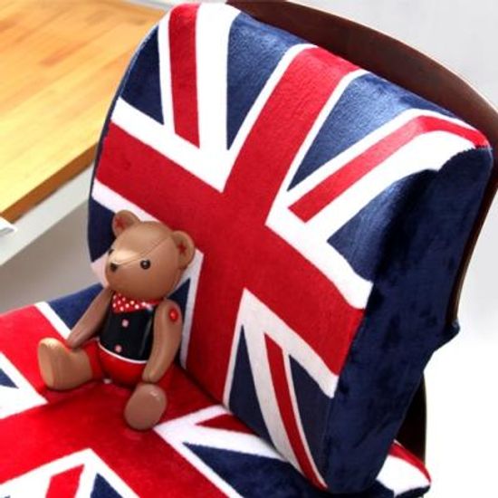 영국 유니온잭 플란넬 메모리폼 등쿠션