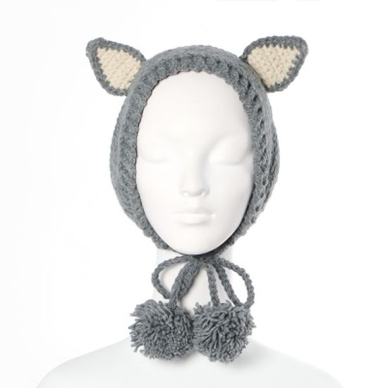 큐티 니트 귀도리(그레이)