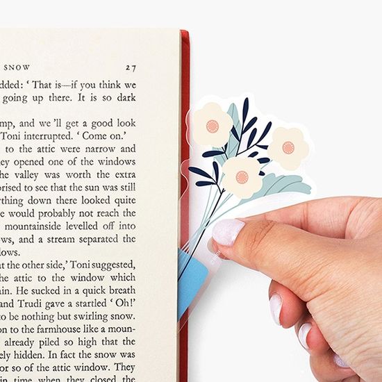 프리 라인 투명 책갈피 북마크