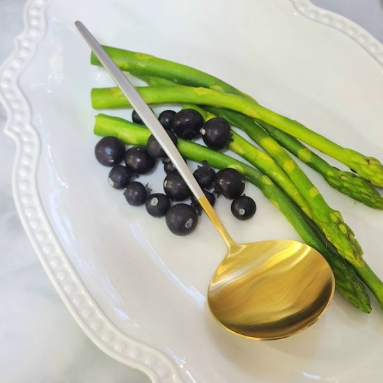 투톤 골드 서빙 스푼 국내산