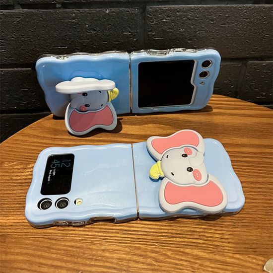 갤럭시 z플립 3 4 5 코끼리 마법소녀 거치대 케이스