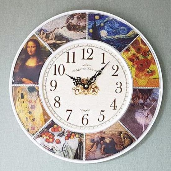 Classic 명화 인테리어 벽시계 화이트