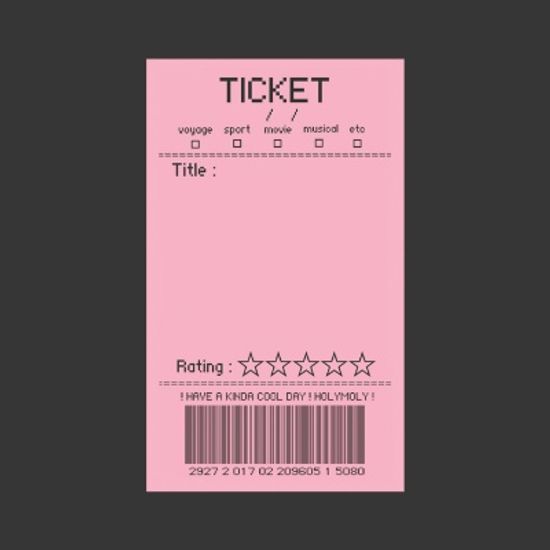 홀리몰리 세로티켓 메모지