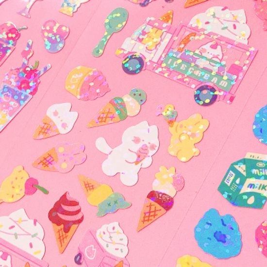 트윙클 Ice cream Truck 칼선 스티커