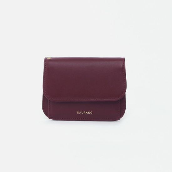 Dijon N301R Round Card Wallet burgundy 디종 카드 카드 월렛 버건디