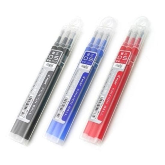 파이롯트 프릭션 0.5mm 단색볼펜 리필심 KRF30EF 3입
