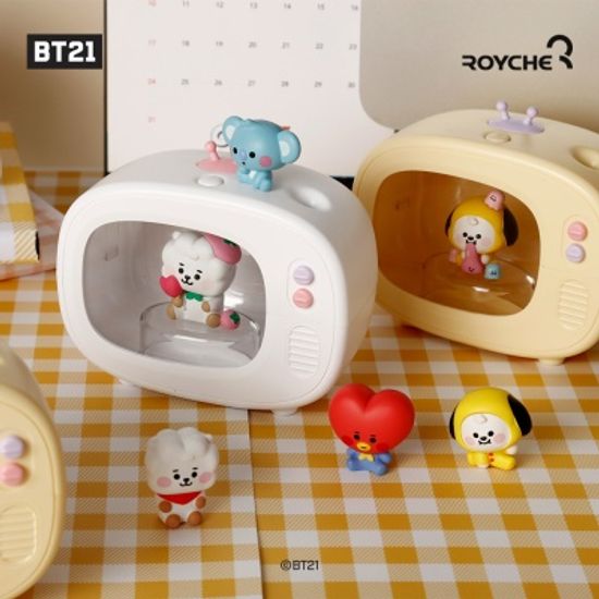 BT21 TV모형 피규어 충전식 무선 무드등 가습기