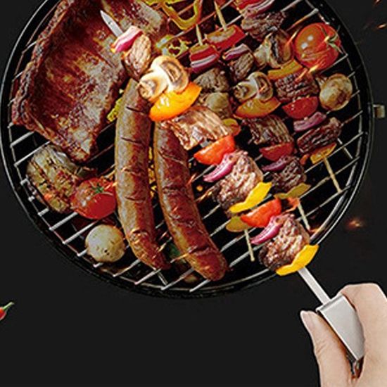 간편 슬라이드 바비큐 꼬치 5p세트 스텐 캠핑꼬치