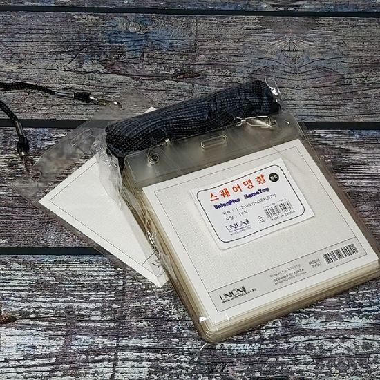 102x90mm PVC 목걸이 스퀘어명찰 NT0017 1팩(10개입)