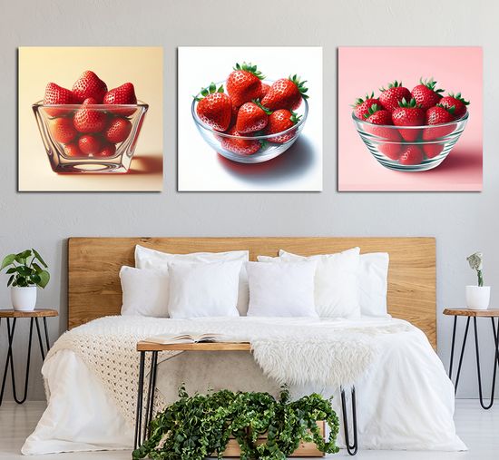 팝아트 딸기 그림 현관 거실 인테리어 액자 소형