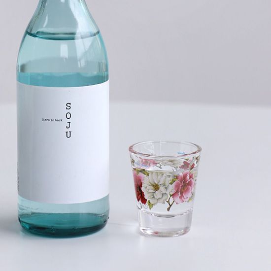 레트로 플라워 소주잔 4p세트(WA66FB8)