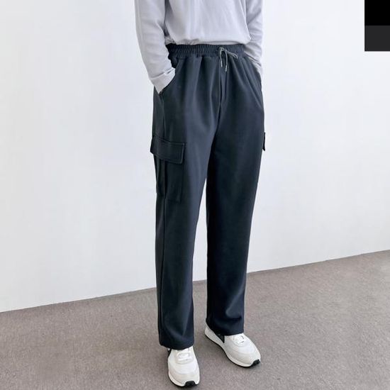 남자 윈터 카고 와이드 팬츠 스웨이드 안감 겨울 바지