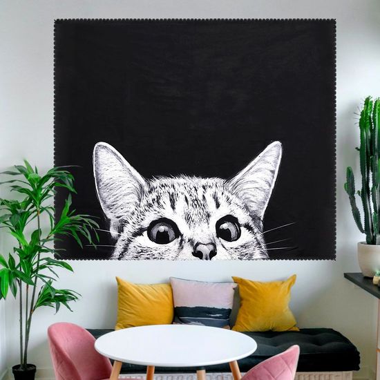 고양이그림 벽장식 패브릭 포스터 장식 M(WE29AFC)