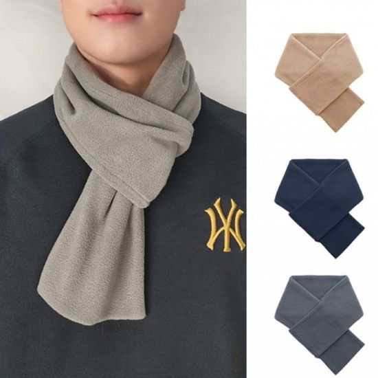 남성 폴라폴리스 겨울 목도리 머플러 가을 남자 단색 
