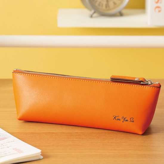 [무료각인]돛단배 천연 소가죽 필통 펜파우치