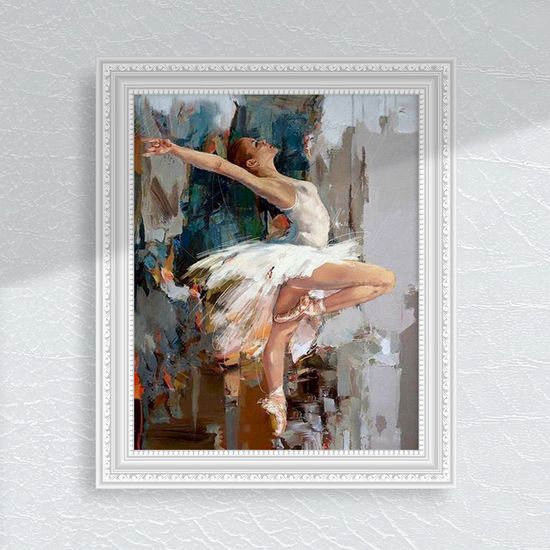 날으는 발레리나 소녀 도약 여자 인물화 DIY 그림