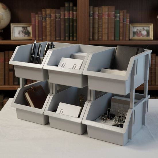 이유 적층형 다용도 정리함 6P 미니 수납 분리 바스켓