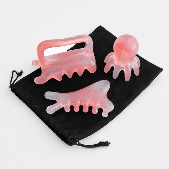 두피 페이스 바디 괄사 3종 파우치세트