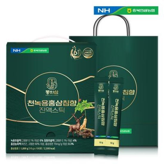 [충북인삼농협]동의삼 천녹용홍삼침향 진액스틱 100포