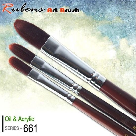 루벤스 유화,아크릴 겸용붓 NO.661(F) 1호