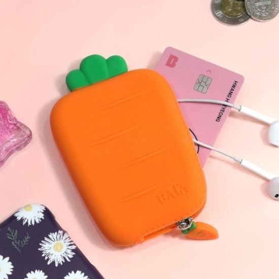 핑크풋 당근 카드 동전 지갑