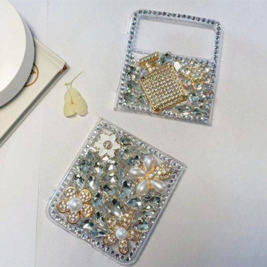 갤럭시Z플립3 블링 크리스탈 큐빅 데코덴 투명 케이스