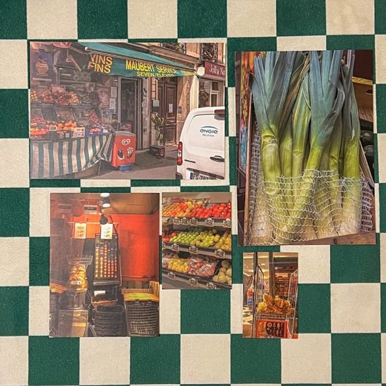 자체제작 - [5장세트] 파리의 식료품점 유럽시리즈 엽서 포스터