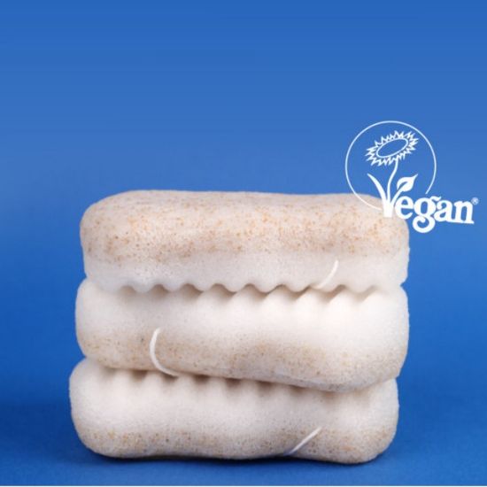 [클리베어] 100% 천연 곤약 바디스펀지&저자극 스크럽