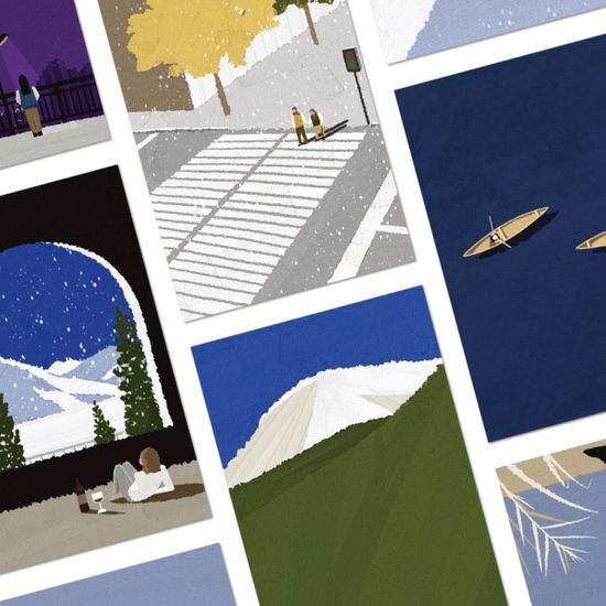 유담 37작품 일러스트 그림 빅 엽서 1매