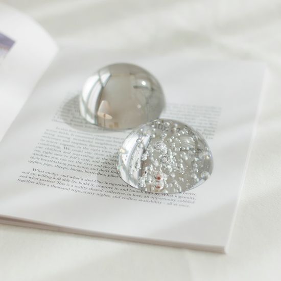 오브제 유리 문진 2종