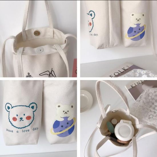 미니 귀여운 캐릭터 텀블러백 물병가방(WD44144)