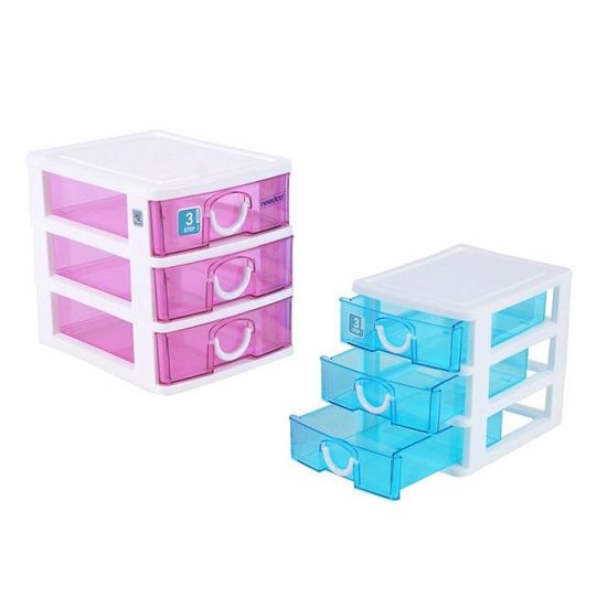 서랍형 3단 수납 정리-색상 WEA3CDD