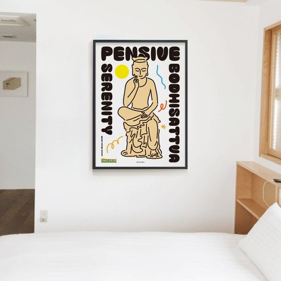 반가사유상 M 인테리어 포스터 부처 불교 절 붓다