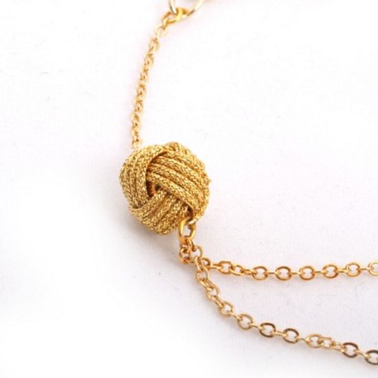 Blossom ball&Double chain 팔찌