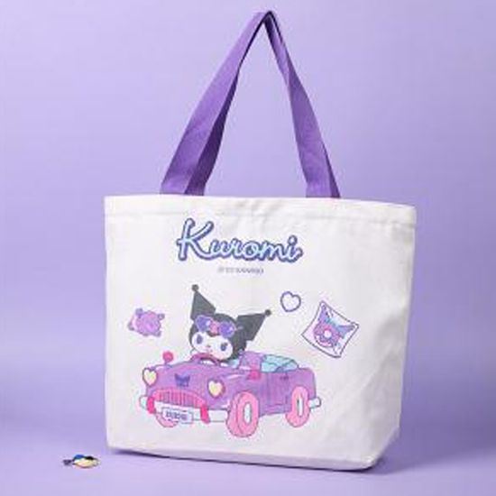 산리오 캐릭터 에코백 쿠로미