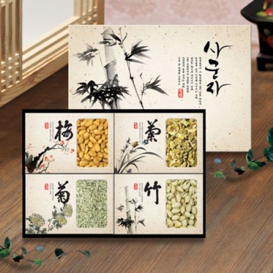 사군자 아몬드,호두,피스타치오,해바라기씨 세트