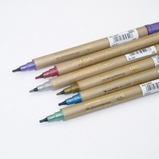 쿠레타케 지그 트윈 캘리그라피펜 메탈릭 6색 F111